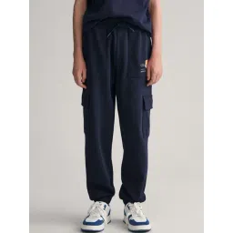 Gant Boys Navy Cotton Solid Sweat Pant-picture-34