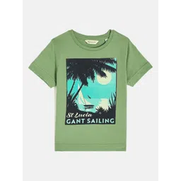 GANT Boys Printed Pure Cotton Raw Edge T-shirt-picture-41