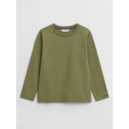 GANT Boys Solid Round Neck Cotton T-shirt-picture-37