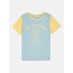 GANT Boys Typography Printed Blue Round Neck Cotton T-shirt-picture-43