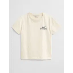 GANT Boys Varsity Printed Pure Cotton T-shirt image 1