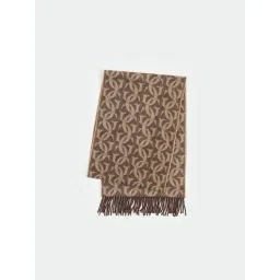 GANT Brown G MONOGRAM Wool Knitted Muffler-picture-16