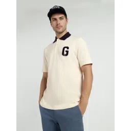 GANT Cream Regular Fit Polo T-Shirt-picture-27