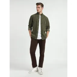 GANT Dark Green Checked Regular Fit Shirt image 3