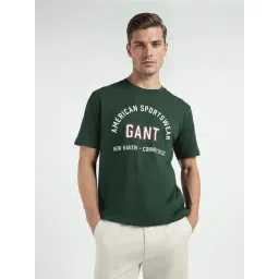GANT Dark Green Graphic Regular Fit T-Shirt-picture-13