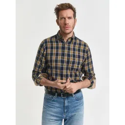 Gant Fashion Evening Blue Regular Fit Checked Shirt-picture-40