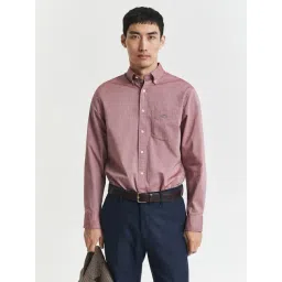 Gant Fashion Red Regular Fit Solid Shirt-picture-16