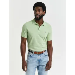 Gant Green Cotton Regular Fit Polo T-Shirt-picture-38