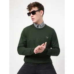 GANT Green Cotton Regular Fit Sweatshirt-image-37