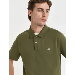 GANT Green Regular Fit Polo T-Shirt image 4