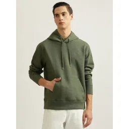 Gant Green Regular fit Solid Hooded Sweatshirts-picture-39
