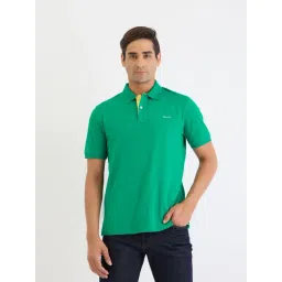 GANT Green Regular fit Solid Polo T-Shirt-picture-19