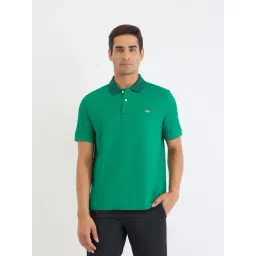 GANT Green Regular fit Solid Polo T-Shirt-picture-17