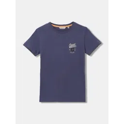 Gant Kids Blue Cotton Printed T-Shirt-picture-40