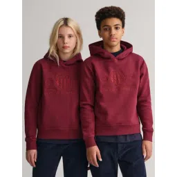 Gant Kids Maroon Embroidered Full Sleeves Sweatshirt-picture-41