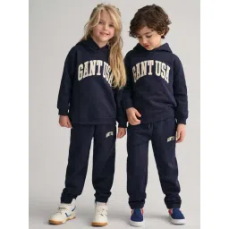 Gant Kids Navy Cotton Embroidered Full Sleeves Sweatshirt-picture-12
