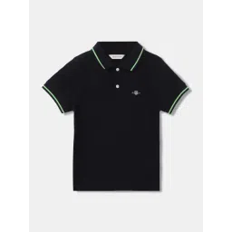 Gant Kids Navy Cotton Logo Polo T-Shirt-picture-22