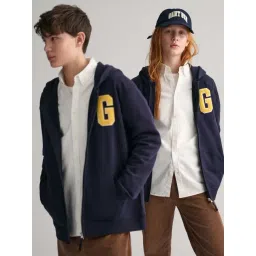 Gant Kids Navy Embroidered Full Sleeves Sweatshirt-picture-14