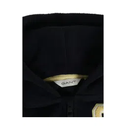 Gant Kids Navy Solid Hoodie image 3