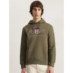 GANT Men Alphanumeric Embroidered Hooded Cotton Sweatshirt-picture-12
