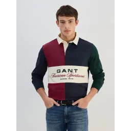 Gant Men Blue Logo Pure Cotton Collared Ruggers-picture-35