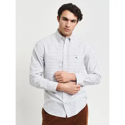 GANT Men Button-Down Collar Checked Cotton Casual Shirt-picture-12