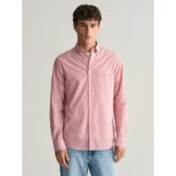 GANT Men Button-Down Pinstripes Classic Poplin Red Shirt-image-18