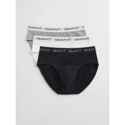GANT Men Pack of 3 Basic Multi Solid Mid Rise Briefs-picture-14