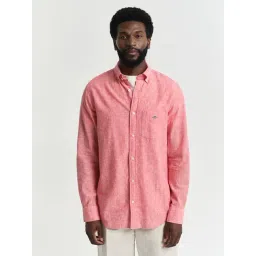 Gant Men Pink Solid Button-Down Collar Full Sleeves Shirt-picture-34