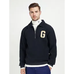 GANT Men Textured Spread Collar Sweatshirt-picture-13