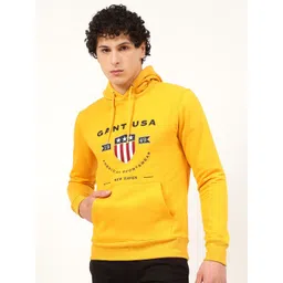 GANT Men Yellow Printed Hooded Sweatshirt-picture-32