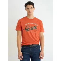 GANT Orange Regular Fit Printed T-Shirt-picture-48