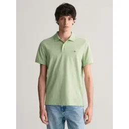 GANT Solid Polo Neck Regular Fit T-Shirt-picture-28