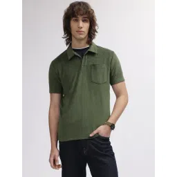 GANT Solid Polo Neck Regular Fit T-Shirt-picture-30