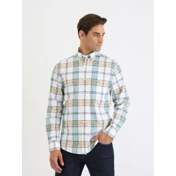 GANT White Regular fit Checks Shirt-picture-17