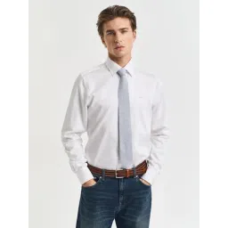 GANT White Slim Fit Solid Shirt-picture-33