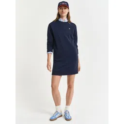 GANT Women Solid Mini Long Sleeves Shift Dress-picture-40