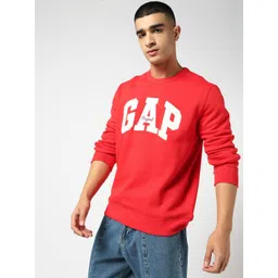 GAP Applique Brand Logo Sweatshirt with Inner Fleece-picture-12