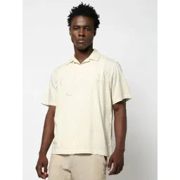 GAP Beige Cotton Regular Fit Embroidery Shirt-picture-14