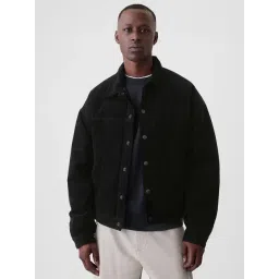 GAP Black Cotton Regular Fit Solid Jacket-picture-19