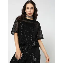GAP Black Embellished Short Sleeves Top-picture-34
