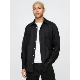 GAP Black Regular Fit Solid Shirt-picture-22