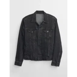 GAP Black Relaxed Fit Solid Jacket-picture-10