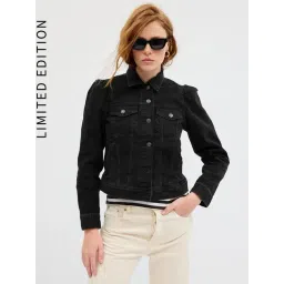 GAP Black Relaxed Fit Solid Jacket-picture-19