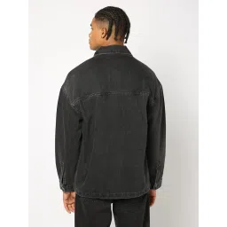 GAP Black Relaxed Fit Solid Jacket image 2