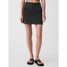GAP Black Relaxed Fit Solid Skirt-picture-22