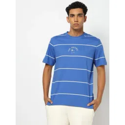 GAP Blue Cotton Relaxed Fit Striped T-Shirt-picture-26