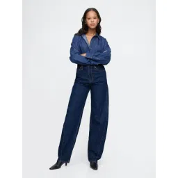 Gap Blue Cotton Solid Jeans-picture-37