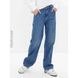 GAP Blue Cotton Solid Jeans-picture-38
