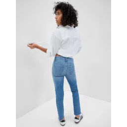 GAP Blue Cotton Solid Jeans image 2